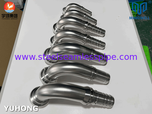 Fissatura di tubo in acciaio inossidabile 90° SAE Flange SS316L per l'applicazione di collegamento del tubo del tubo