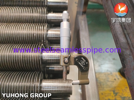 ASME SA179 Aluminio 1060 tubo a pinna incorporato pinna di tipo G per condensatore, sistema di raffreddamento