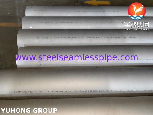 ASTM A790 UNS S31803 Tubo in acciaio duplex senza cuciture, inossidato, ricoperto