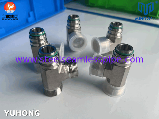 Acciaio inossidabile Adapter Tees NPT G PT SS316L