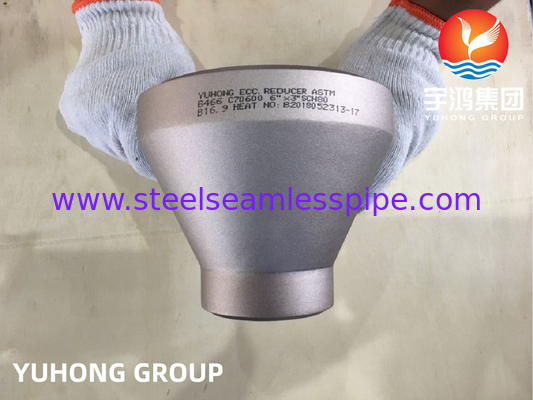 ASTM B466 C70600 Legatura di rame riduttore eccentrico B16.9 per sistema di raffreddamento