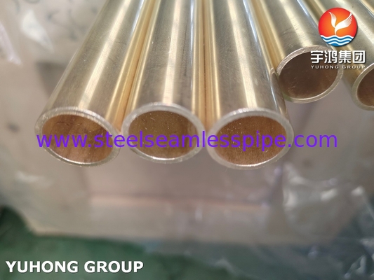 ASME B111 C44300 Tubo in ottone Tubo senza cuciture in rame acciaio Tubo per scambiatori di calore