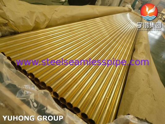ASME SB111 C44300 Tubo in ottone senza cuciture Tubo di rame per scambiatori di calore