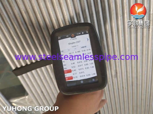 ASME SA789 / ASTM A789 S32750 Tubo senza cuciture in acciaio duplex per scambiatori di calore, applicazioni chimiche