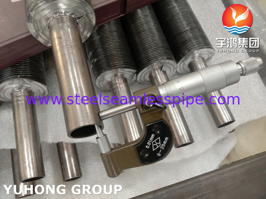 ASME SB163 N04400 Tubo a pinna incorporato con pinna di alluminio per raffreddatore d'aria e ribotellina a gas