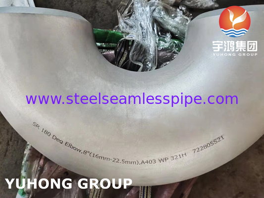 A403 WP321H gomito 90/180 °, Stainless Steel Butt Seld Fitting B16.9