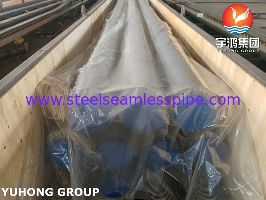 ASME SA312 TP347H Stainless Steel Seamleess Pipe With SS Fin Strip For Heater