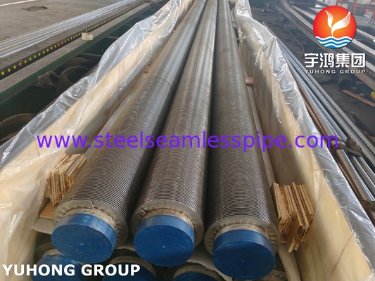 ASME SA312 TP347H Stainless Steel Seamleess Pipe With SS Fin Strip For Heater