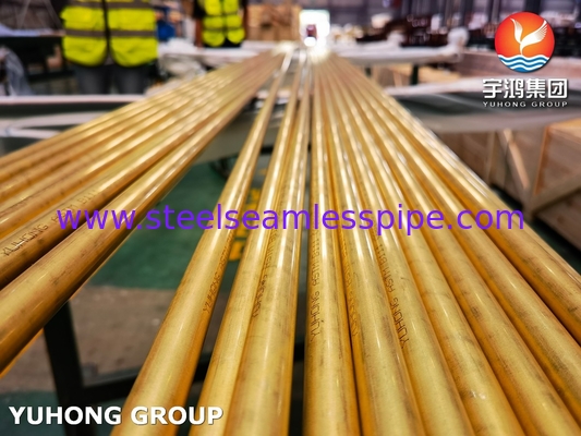 ASME SB111 C68700 Seamless Brass Tubes O61 For Heat Exchanger