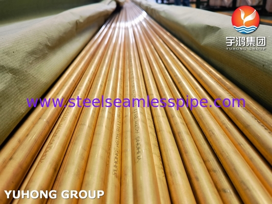 ASME SB111 C68700 Seamless Brass Tubes O61 For Heat Exchanger