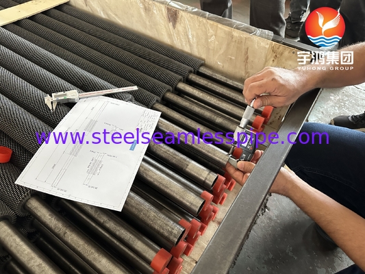 ASME SA213 T22 Alloy Steel HFW Serrated Finned Tubes For Refineries Projects