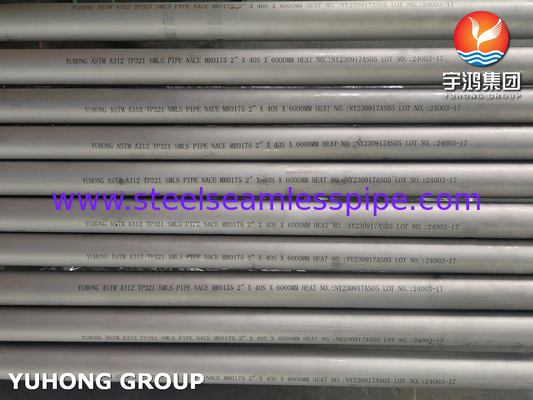 ASTM A312 TP321 Tubo senza cuciture in acciaio inossidabile brillante ricoperto per industria petrolifera