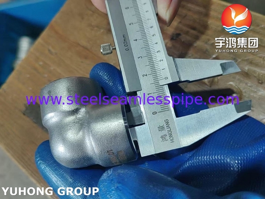 Raccordo in acciaio inossidabile super duplex ASTM A182 F53 S32750, gomito a 90 gradi B16.11, applicazione chimica