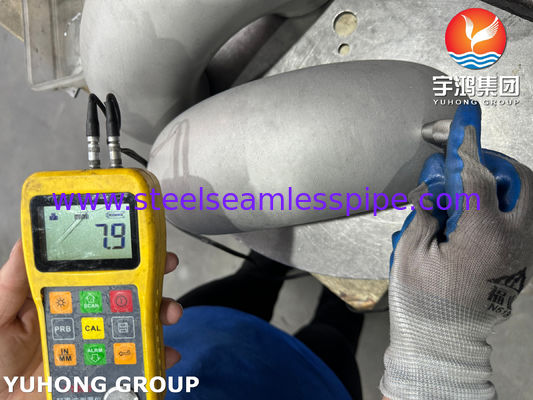 Raccordo in acciaio inossidabile ASTM A403 WP304H 90° gomito corto saldato di testa senza saldatura B16.9