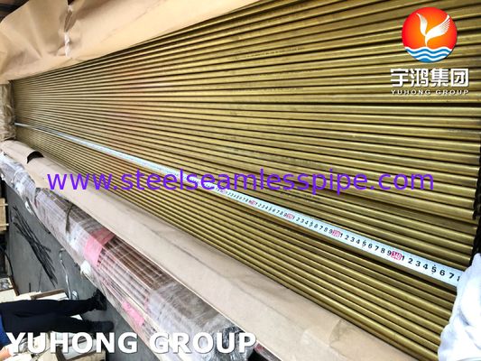 C68700 Tubo senza cuciture in ottone di alluminio, ASTM B111 UNS C68700, utilizzato in impianti di desalinizzazione