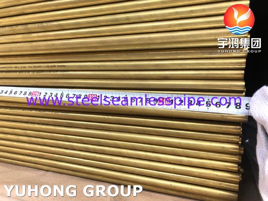 C68700 Tubo senza cuciture in ottone di alluminio, ASTM B111 UNS C68700, utilizzato in impianti di desalinizzazione