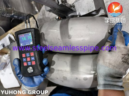 Raccordo per tubi in acciaio inossidabile ASTM A403 WP321H ASME B16.9 saldato di testa gomito a 180°