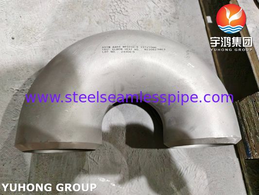 Raccordo per tubi in acciaio inossidabile ASTM A403 WP321H ASME B16.9 saldato di testa gomito a 180°