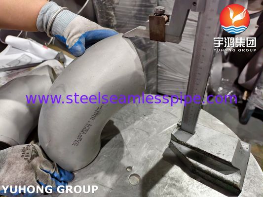 Raccordo per tubi in acciaio inossidabile ASTM A403 WP321H ASME B16.9 saldato di testa gomito a 180°
