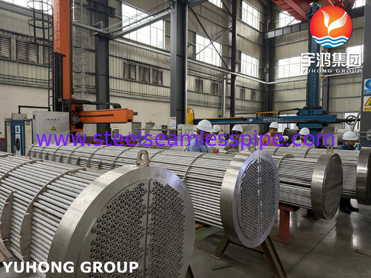 BV ispezionato SA182 F11 GR.2 Conchiglia di foglio di tubo e scambiatore di calore di tubo TEMA tipo R per un trasferimento di calore ottimale