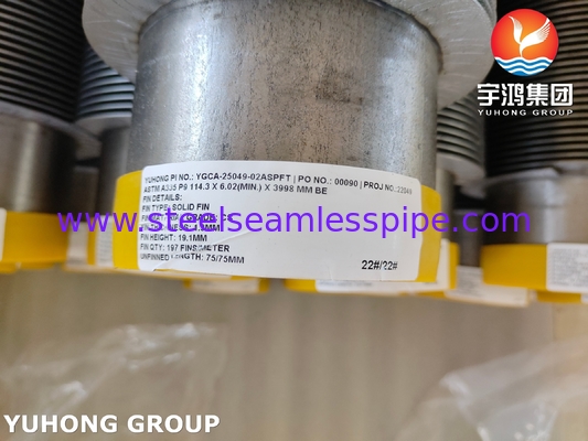 Tubo alettato solido ASTM A335 P9 Materiale aletta CS Generatore di vapore per recupero di calore