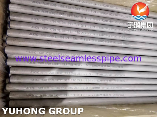 Tubo in acciaio inossidabile duplex ASTM A789 UNS S31803 senza saldatura o saldato