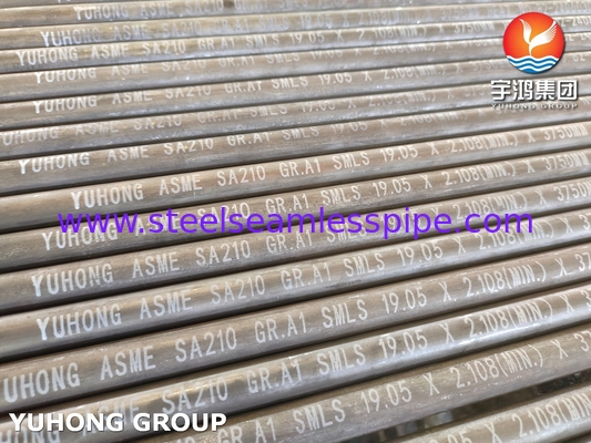ASTM A210 / ASME SA210 Gr A1 tubo di acciaio a carbonio medio senza saldatura per la parete minima della caldaia