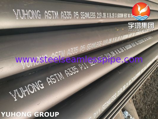 ASTM A335 P11 P22 ALLOY STEEL SEAMLESS PIPE SCH80 SCH40 SURFACE PATTERIA NERA SULFERSA PELIGRIA BAVELLATA FINE PLACE per petrolio e gas