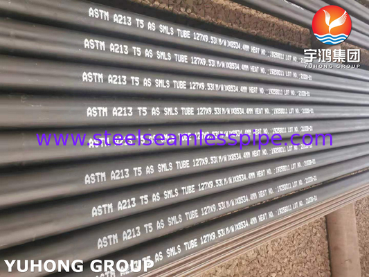 Tubo senza saldatura in acciaio legato ASTM A213 T5 per surriscaldatori di caldaie