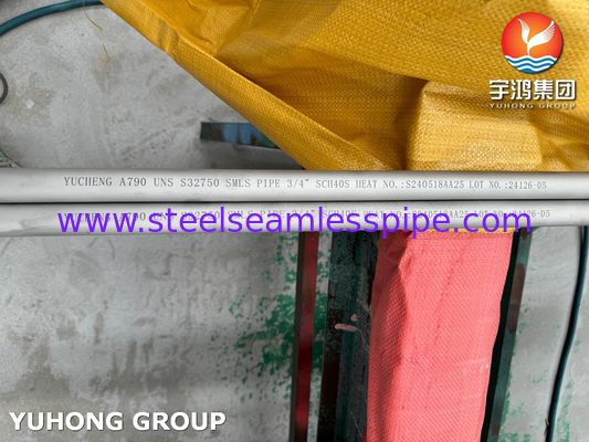 Tubo senza saldatura in acciaio inossidabile duplex ASTM A790 S32750 per condotte e centrali elettriche