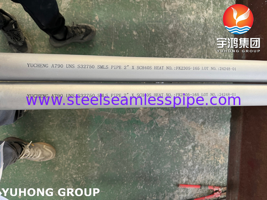 ASTM A790 UNS S32750 Tubo in acciaio inossidabile austenitico super duplex senza saldatura per applicazioni di petrolio e gas