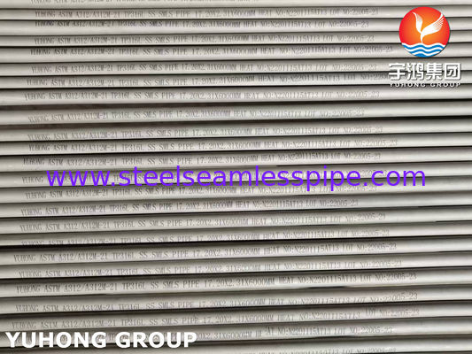 ASTM A312 TP316L Tubo senza saldatura in acciaio inossidabile con prova idrostatica ed ultrasonica di corrente di Eddy per applicazioni petrolchimiche