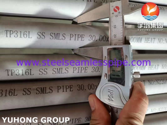ASTM A312 TP316L Tubo senza saldatura in acciaio inossidabile con prova idrostatica ed ultrasonica di corrente di Eddy per applicazioni petrolchimiche