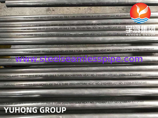 ASME SB163 UNS N04400 / Monel 400 Lega di nichel tubo per scambiatori di calore senza saldatura