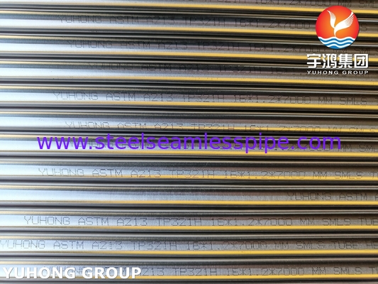 ASTM A213 TP321H S32109 Tubo per scambiatori di calore in acciaio inossidabile brillante ricoperto