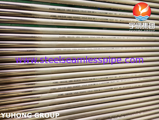 ASME SB338 UNS R50400 Tubi in titanio senza saldatura per condensatori ed scambiatori di calore