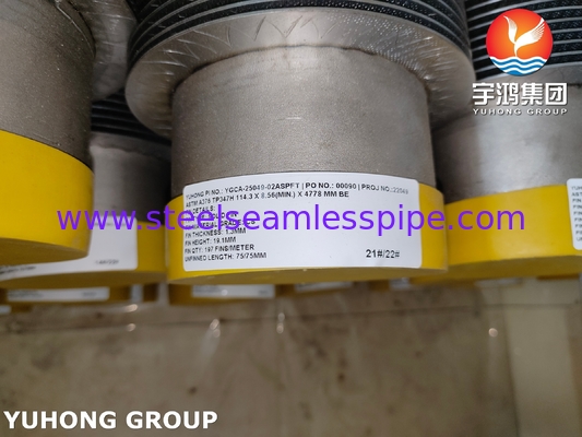 ASTM A376 TP347H HFW Tubo ad aletta solido per scambiatori di calore