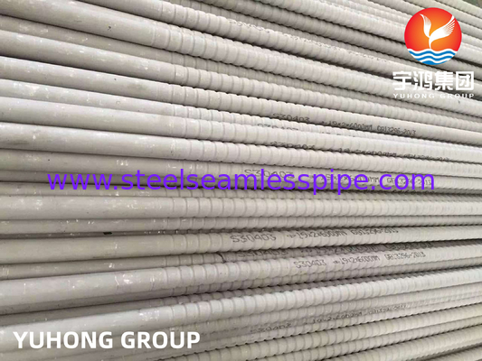 TP304 / TP304L TP316 / TP316L Tubi a pinna corrugati in acciaio inossidabile per scambiatori di calore