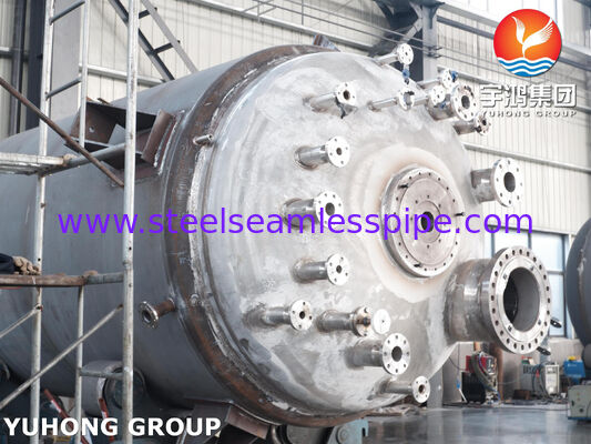 Vasca reattore giacchettata certificata ASME U Stamp in acciaio al carbonio SA516 Gr.70 con agitatore per miscelazione