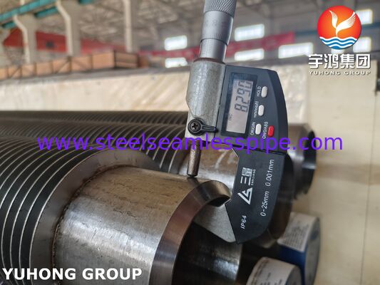 Tubo a pinne saldato ad alta frequenza - ASTM A335 P22 Base / 11-13Cr Pinne per caldaie e riscaldatori