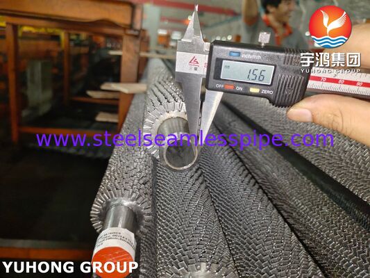 Tubi alettati seghettati | Saldati ad alta frequenza | Tubo base T22 e alette in acciaio al carbonio per HRSG / Caldaia