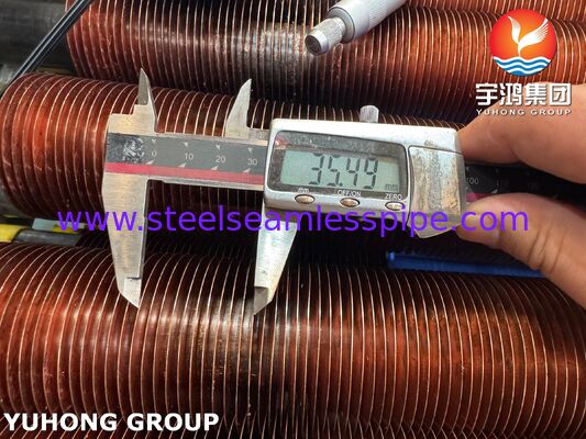 Tubi a pinne incorporati per caldaie ed economizzatori A106 Gr.B Base Pinne di rame