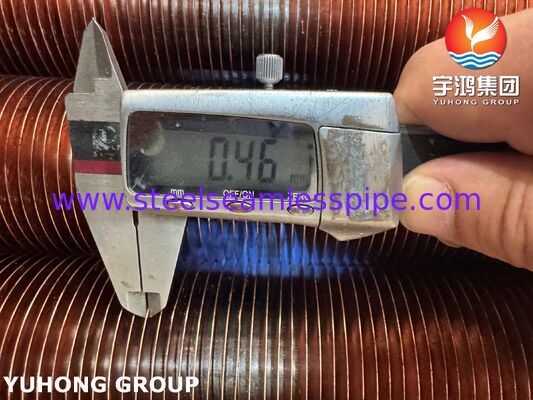 Tubi a pinne incorporati per caldaie ed economizzatori A106 Gr.B Base Pinne di rame