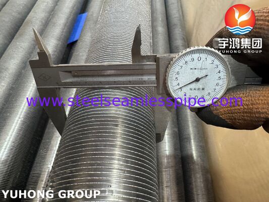 Tubo a pinne estruso - base in acciaio al carbonio ASTM A179 / pinne in alluminio 1060 per scambiatori di calore