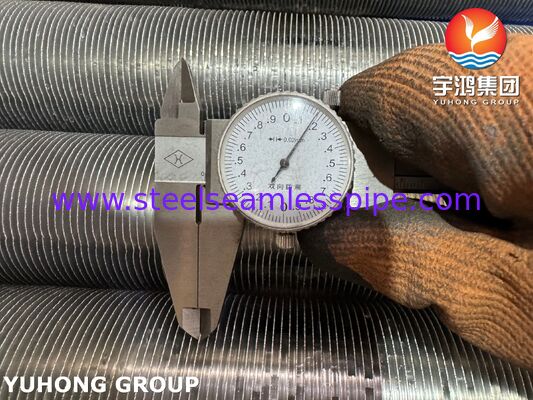 Tubo a pinne estruso - base in acciaio al carbonio ASTM A179 / pinne in alluminio 1060 per scambiatori di calore