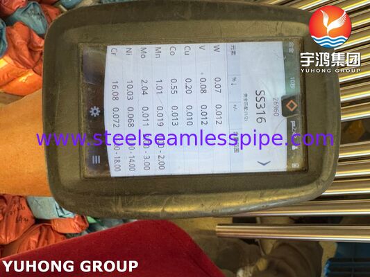 Tubo senza cuciture in acciaio inossidabile ricoperto di calore per l'industria farmaceutica ASTM A269 TP316L