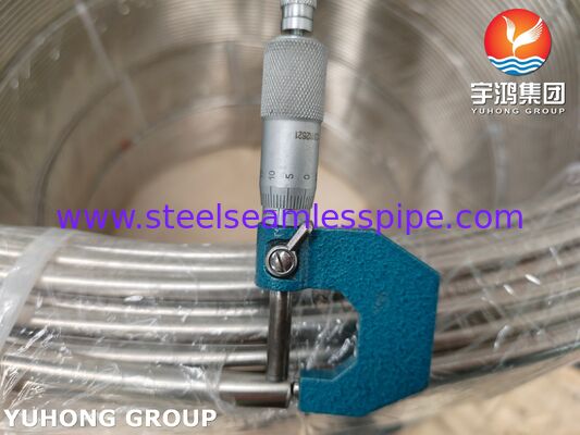 ASTM A269 TP316L Tubo a bobina ricoperto di acciaio inossidabile per applicazioni industriali a fluidi