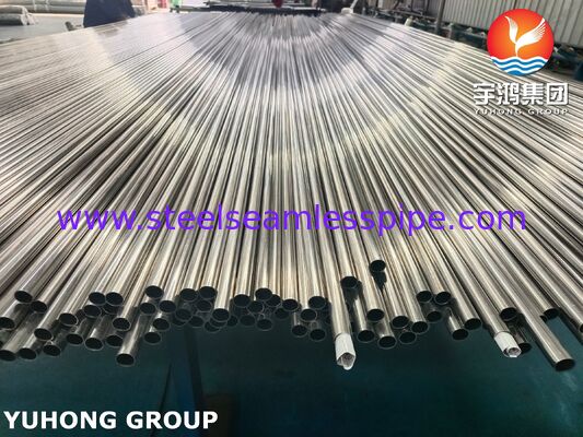 ASME SA249 TP304 Tubo saldato in acciaio inossidabile ricoperto di ignizione luminosa per impianti di refrigerazione