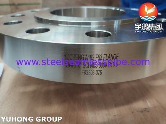 ASTM A182 F53 WeldNeck Raised Face Flange, Super Duplex in acciaio inossidabile forgiato WN RF flange