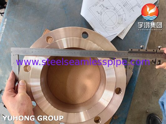 ASTM B283 C70620 WN RF Flange, Copronickel 70/30 Collo saldatore con faccia sollevata Flange forgiata